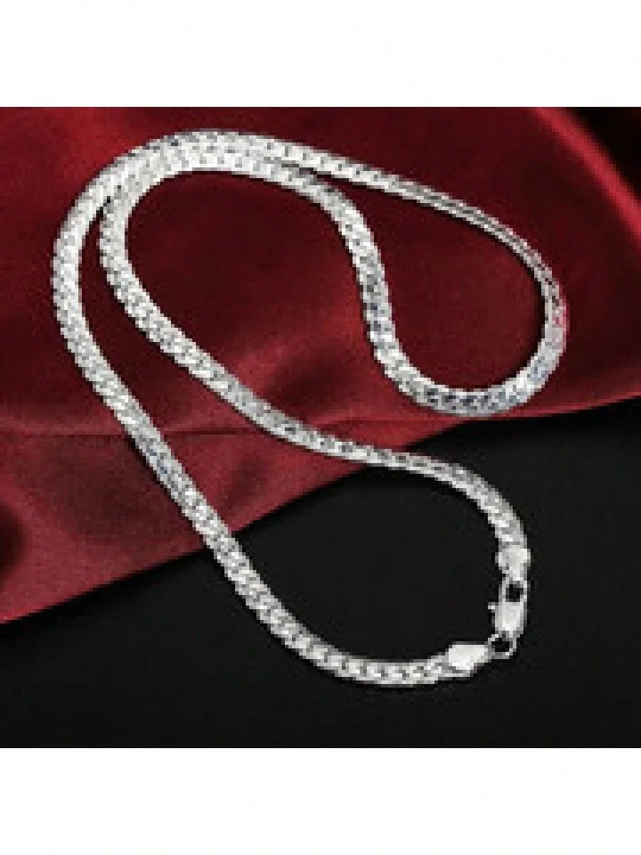 20" Sterling Silver Necklace Chain - 1.2mm Rope Chain for Pendants, DIY Jewelry Making, Wedding & Engagement Gifts